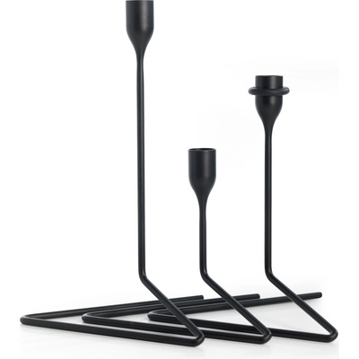 Born in Sweden Свещници за класически свещи Puzzle черни 3 бр (7340148-3)