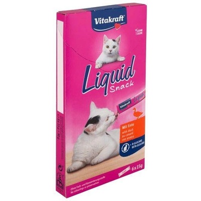 Vitakraft Cat Liquid Snack ТЕЧЕН СНАКС ЗА КОТКИ с Патица и Бета-глюкани, - 6x15 гр