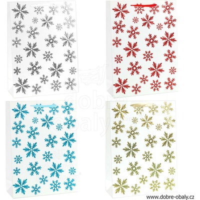 Vánoční papírová dárková taška L - W042377
