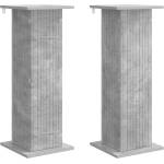 vidaXL Стойка за растения 2 бр. Бетонно сиво 30, 5 x 30 x 80, 5 см (899769)