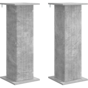 vidaXL Стойка за растения 2 бр. Бетонно сиво 30, 5 x 30 x 80, 5 см (899769)