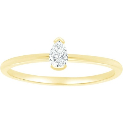Eppi prsteň zo zlata s lab grown pear diamantom Valentin R49168