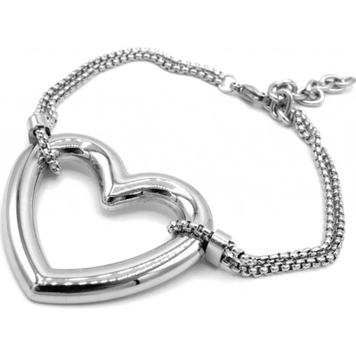 Steel Jewelry náramek srdce z chirurgické oceli NR090110