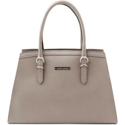 Tuscany Leather Kožená kabelka svetlošedá 2147 1 76