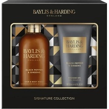 Baylis & Harding Black Pepper & Ginseng sprchový gél 200 ml + umývací gél na telo a vlasy 300 ml darčeková sada