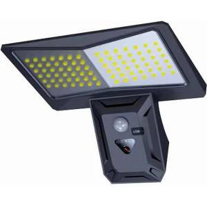 VITO Led ЛАМПА СОЛАРНА floodlight solight p 4w 550lm 6400k pir sensor 18650 ip44 ЧЕРНА (3210150)