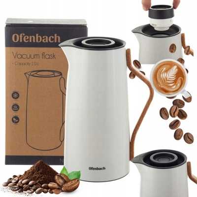 Ofenbach Termoska na nápoje 1 l biela
