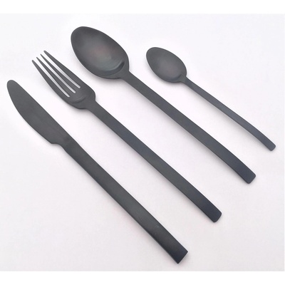 Herdmar (Португалия) Комплект прибори за хранене HERDMAR SPIGA с черно матирано PVD покритие - 24 части (Herdmar 080-3024-0517-100-0001)
