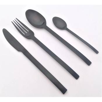 Herdmar (Португалия) Комплект прибори за хранене HERDMAR SPIGA с черно матирано PVD покритие - 24 части (Herdmar 080-3024-0517-100-0001)