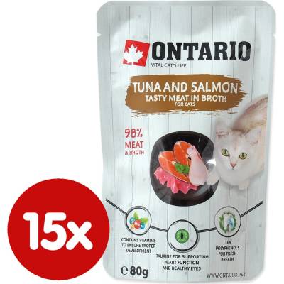 Ontario Tuna and Salmon in Broth 15 x 80 g