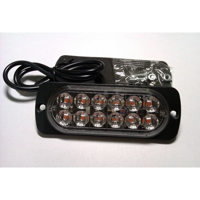 LEDAutozarovky.cz LED stroboskop maják - 12 LED 12V 24V 4W modrý