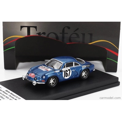 Trofeu Renault Alpine A110 1600 N 167 Rally Montecarlo 1972 Vitor Colaco Marques Christian Melville modrá 1:43