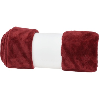 Homestyling Deka flanel burgundy červená 130x160