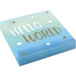 Amscan Салфетки Hello World - сини 33 х 33 см