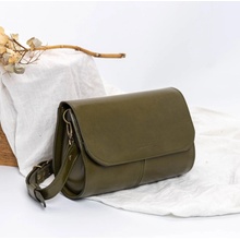 Ammyla kožená kabelka Lalisa dark olive zelená