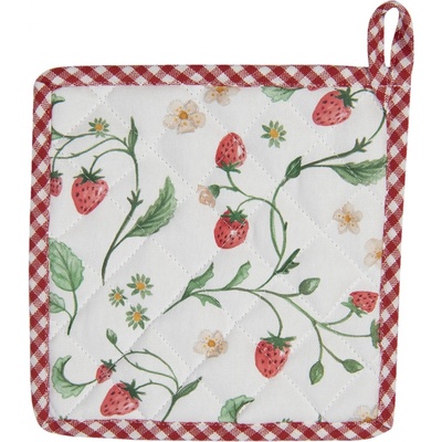 Bavlněná podložka pod hrnec s motivem jahod Wild Strawberries - 20*20 cm