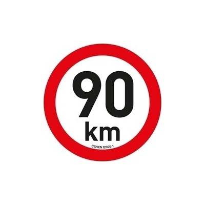 COMPASS Samolepka omezení rychlosti 90 km varianty reflexní 200mm
