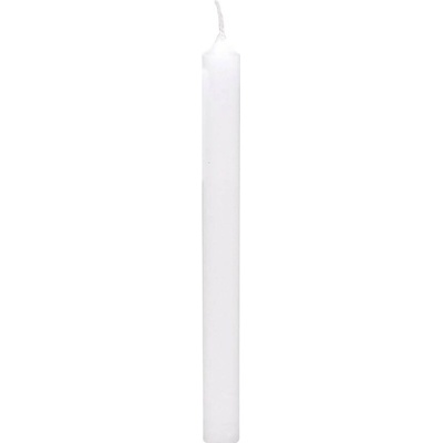 Bílá úzká svíčka dinner white - Ø 2*18cm / 7h - Chic Antique