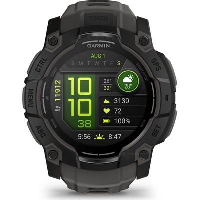 Смарт часовник Garmin Instinct 3 - 50mm AMOLED Neotropic Twilight, 1.3" (3.3cm) AMOLED дисплей, Bluetooth, ANT+, GPS, 4GB Flash памет, акселерометър, пулсомер, компас, термометър, Connect IQ, 10ATM, д (010-03020-01)