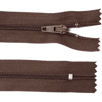 Spirálový zip no.3 nerozepínací 18cm - více barev color: 703 hnědá