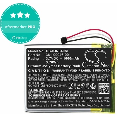 Batéria pre Garmin Dash Cam 20, Nuvi 3400, 1000mAh, Li-Pol, 3.7V, 361-00046-00, HQ