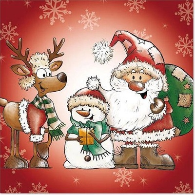 Pap Star Ubrousky Santa`s Companions 88679 20ks 3V 33x33cm