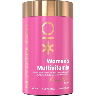 Nutriburst Premium Women’s gummies s B12, D3 + K2, B5, B6, biotin, chrom, lesní ovoce, 60 ks