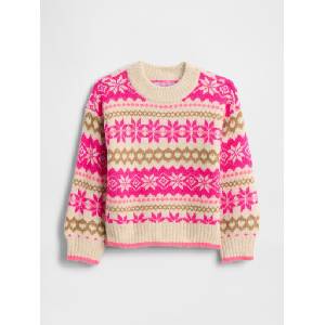 GAP Бебешки пуловер Fair Isle GAP GAP | Rozov | Момичешки | 12-18 месеца