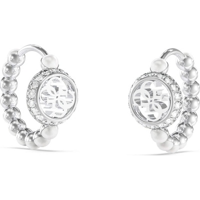 Guess Kruhy so syntetickými perlami a zirkónmi Tiny Pearly JUBE05518JWRHT