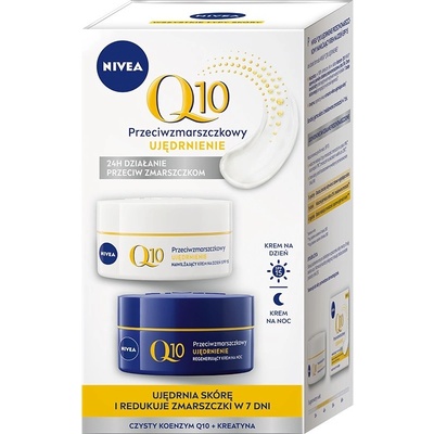 Nivea Kit Q10 Spevňujúci denný krém proti vráskam 50 ml + spevňujúci nočný krém proti vráskam 50 ml