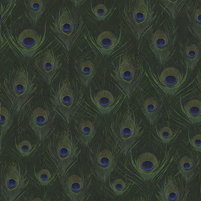 Origin 347765 Vliesová tapeta na stenu zelená s pávími perami Luxury Skins rozmery 0,53 x 10,05 m