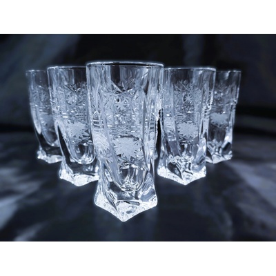 Crystalite Bohemia sklenice Quadro vodka 6 x 50 ml