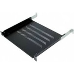 TRITON Plate with perforation 19, 1U/550mm, load 80kg, black