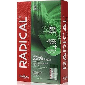 Farmona Radical Hair Loss starostlivosť proti vypadávániu vlasov Horse Tail Provitamine B5 Trichogen Polyplant Hair Inuline 15 x 5 ml