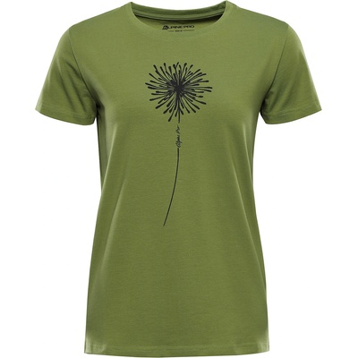 Дамска памучна тениска ALPINE PRO MOROLA turtle green вариант pa ALPINE PRO | Zelen | ЖЕНИ | XS