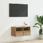 vidaXL TV стенен шкаф 60 x 30 x 30 cm Дъб Инженерна дървесина (882924)