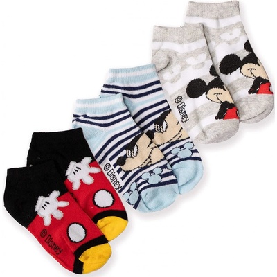 MICKEY PONOŽKY SADA 3 KS