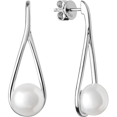 Gaura Pearls stříbrné s řiční perlou Rebecca SK20222E Bílá
