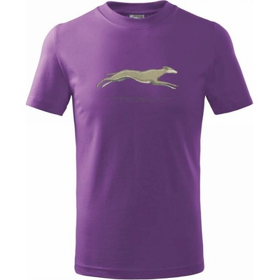 Vintage Greyhound tričko detské fialová