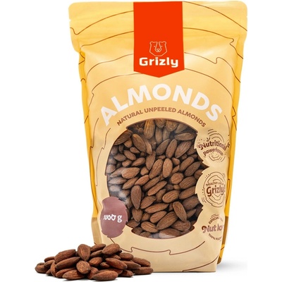Grizly Mandle Natural neloupané 1000 g