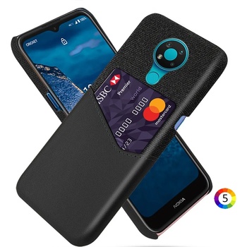 Image 1 of Nokia 3.4 Удароустойчив KSQ Card Holder Hybrid Cloth Калъф и Протектор