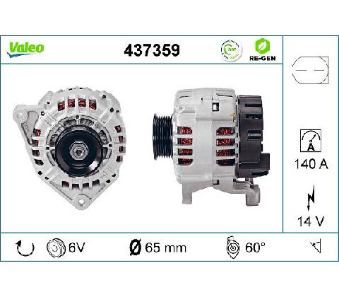 Alternátor VALEO 437359