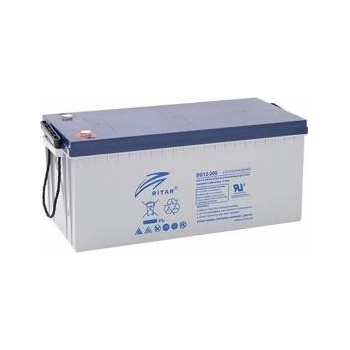 Ritar power Оловна гелова батерия за соларни системи RITAR DG12-200, 200 Ah, 12 V / 200 Ah - 522 / 240 / 219 mm, F10 / M8, RITAR-DG12-200