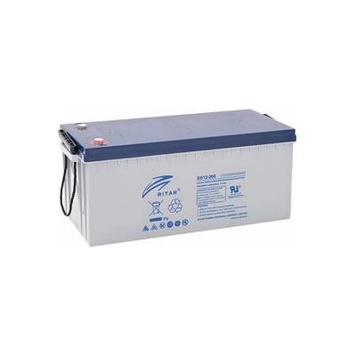 Ritar power Оловна гелова батерия за соларни системи RITAR DG12-200, 200 Ah, 12 V / 200 Ah - 522 / 240 / 219 mm, F10 / M8, RITAR-DG12-200