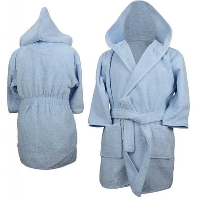 A&R Bavlněný župan pro miminka Babiezz® s kapucí modrá světlá