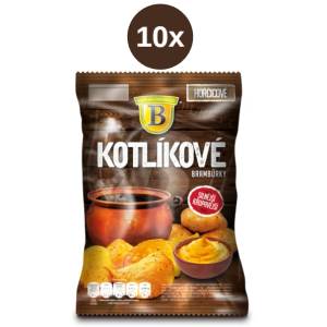 Kotlíkové Картофени чипсове с вкус на горчица 10x120g