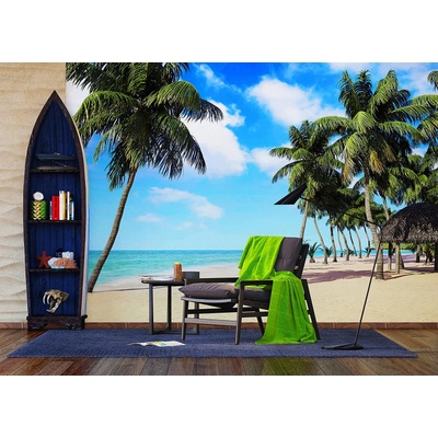 AG Design FTNXXL-1234 Vliesová fototapeta Palmy na pláži rozměry 360x270 cm