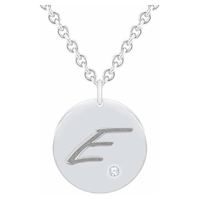 Eppi Strieborný prívesok s diamantom a s gravírom písmena Rei P38571