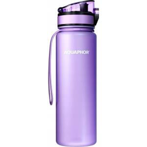 Aquaphor Филтрираща бутилка за вода Aquaphor City 160042, 500 мл, Тритан, Активен въглен, Aqualen, Заключващ се капак, Лавандула (160042)