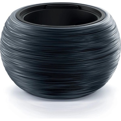 PROSPERPLAST Květináč s vkladem FURU BOWL 37,8 cm antracit